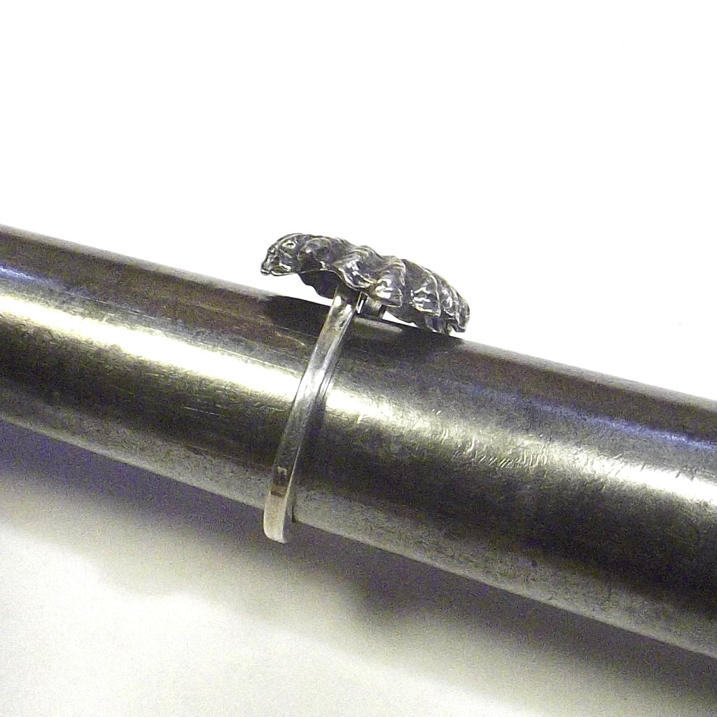 Sea urchin 925 silver ring