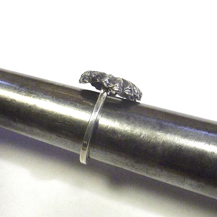 Sea urchin 925 silver ring