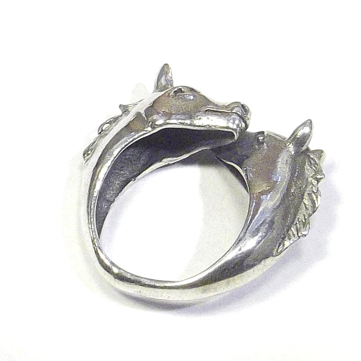 HORSE head 925 silver ring - contrary