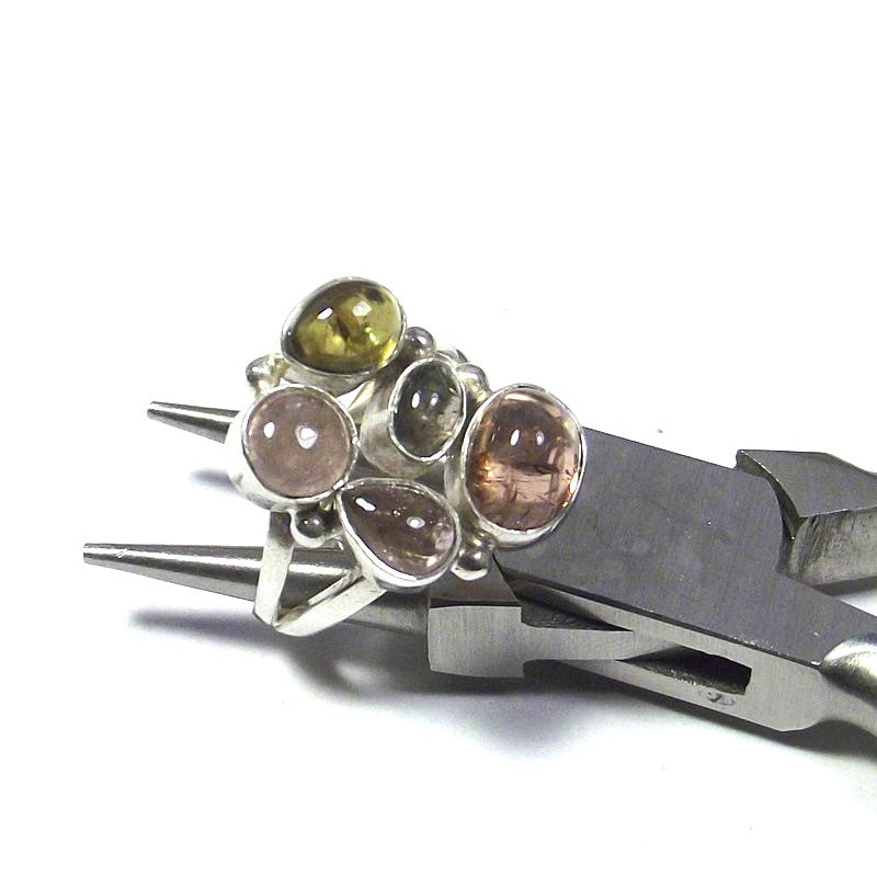 RING Tourmaline and 925 silver cabouchon and drop 19 - 21