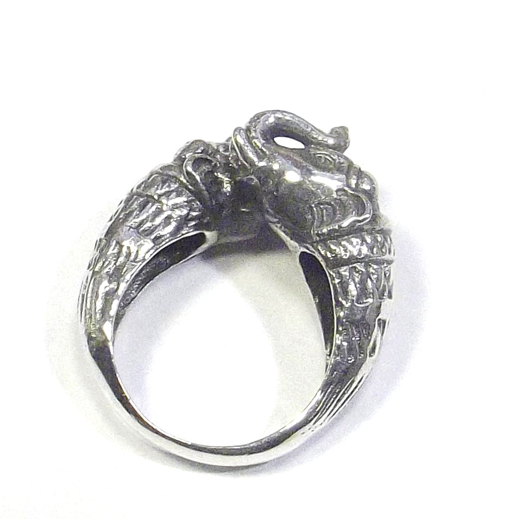 Anello in argento 925 testa di ELEFANTE - contrariè
