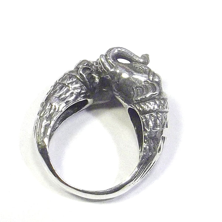 Anello in argento 925 testa di ELEFANTE - contrariè