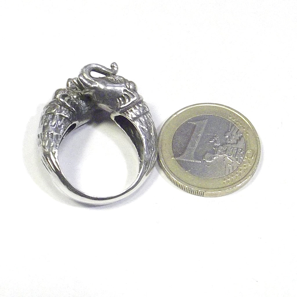 Anello in argento 925 testa di ELEFANTE - contrariè