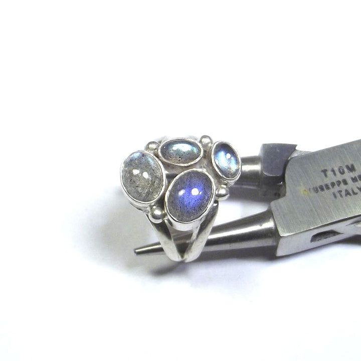 Silver RING with Labradorite cabouchon 13 - 15