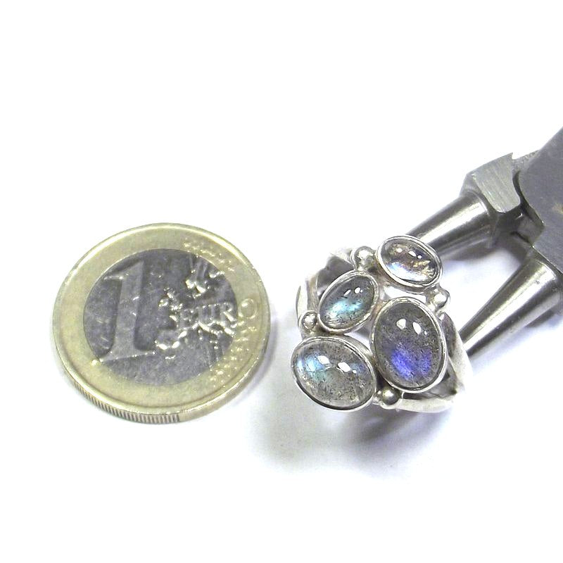 Silver RING with Labradorite cabouchon 13 - 15
