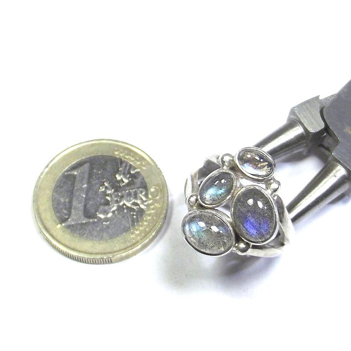 Silver RING with Labradorite cabouchon 13 - 15