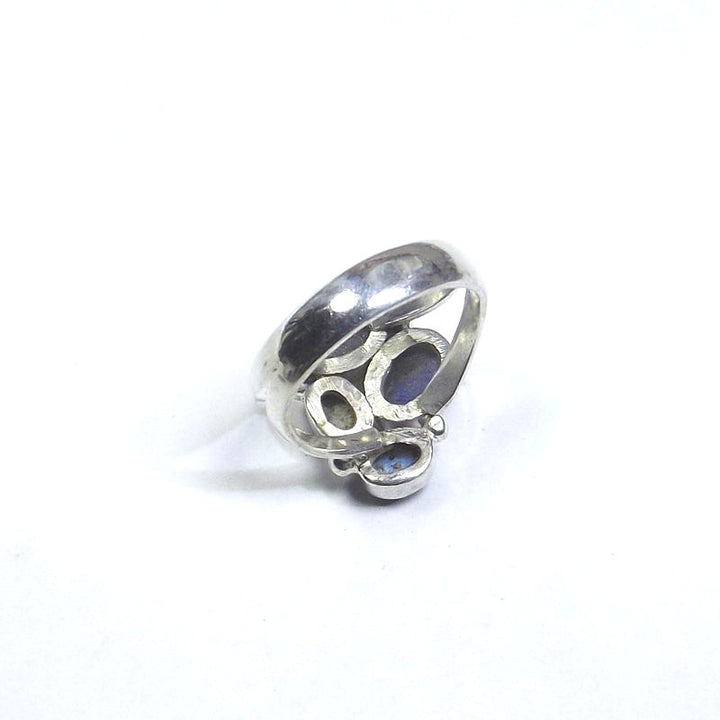 Silver RING with Labradorite cabouchon 13 - 15