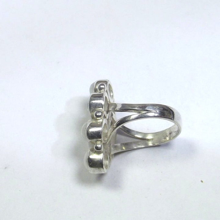 RING Moonstone, pearl and pivè silver
