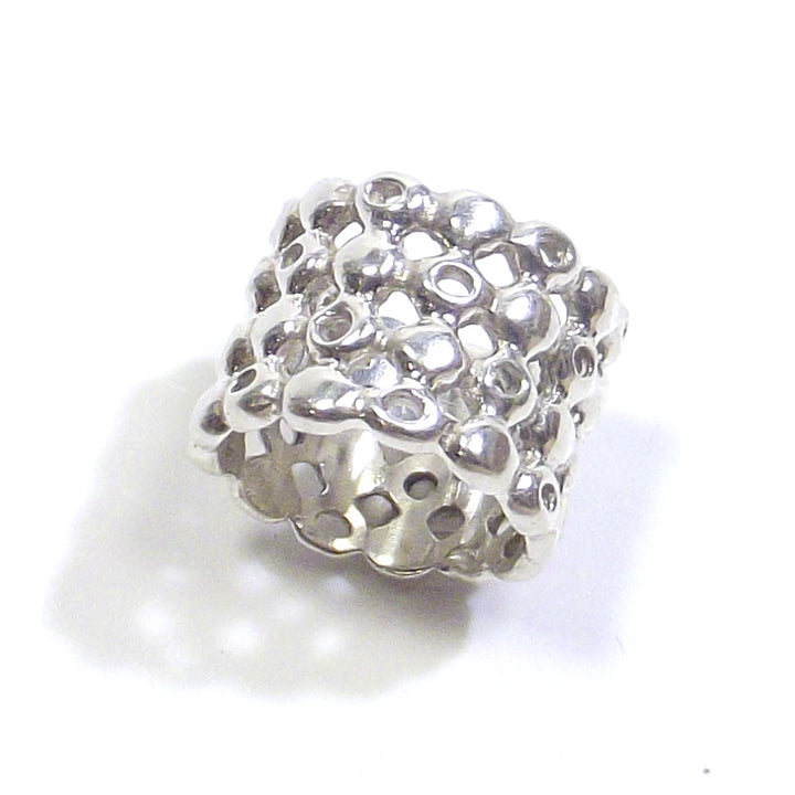 Anello in argento 925 lucido FASCIA PUNTINATA