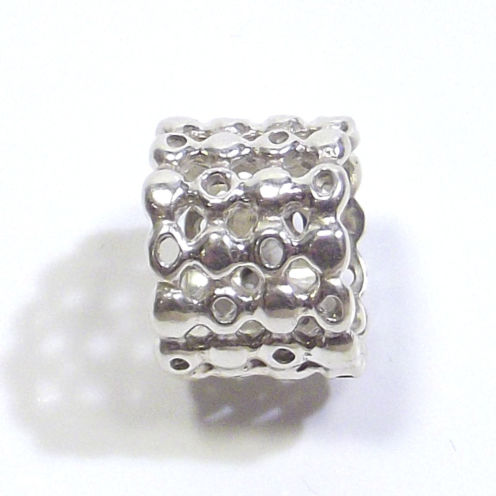 Anello in argento 925 lucido FASCIA PUNTINATA