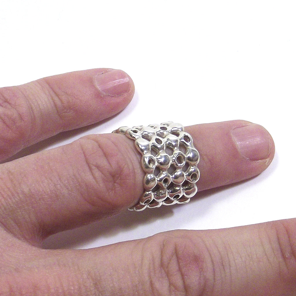Anello in argento 925 lucido FASCIA PUNTINATA