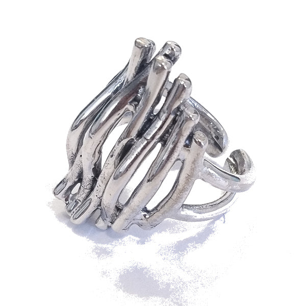 ANELLO etnico ANIKA in argento 925 ANELLO artigianale | ANELLO ARGENTO