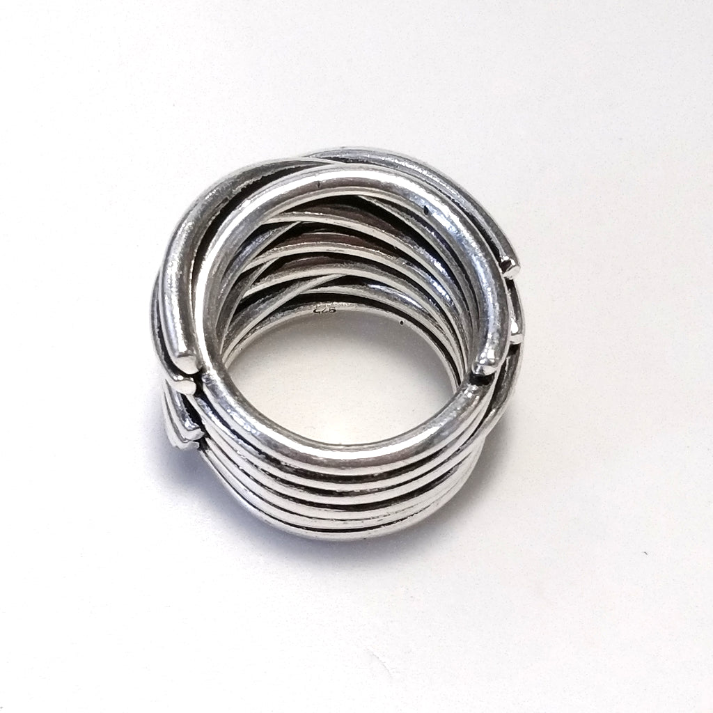 ANELLO artigianale in argento 925 Anello fascia | GIOIELLI IN ARGENTO filo della vita