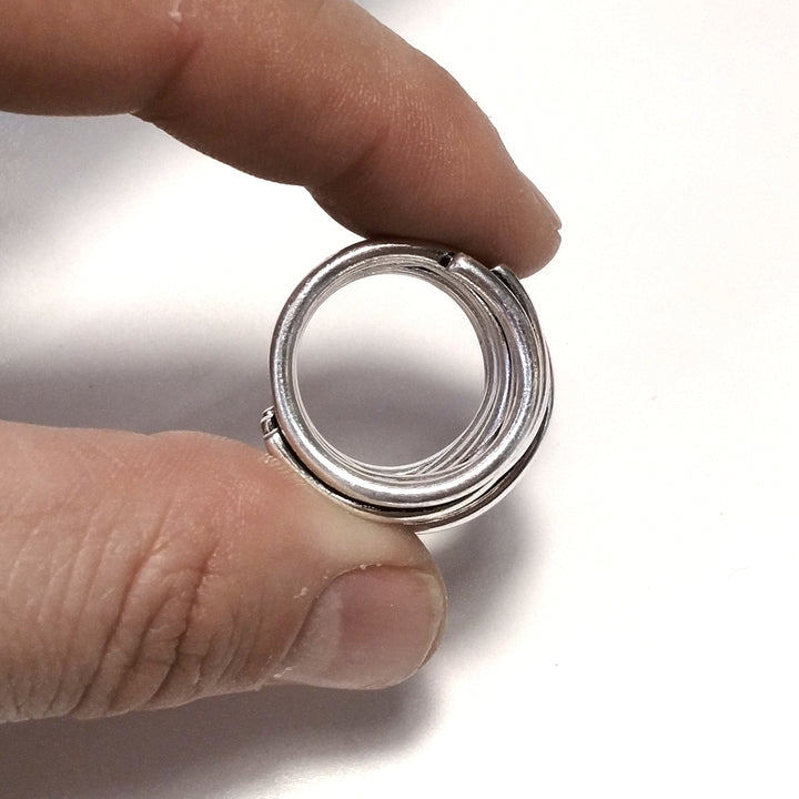 ANELLO artigianale in argento 925 Anello fascia | GIOIELLI IN ARGENTO filo della vita