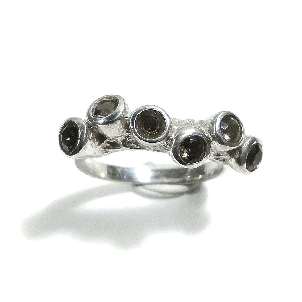 ANELLO artigianale in argento 925 con pietra - MILLER