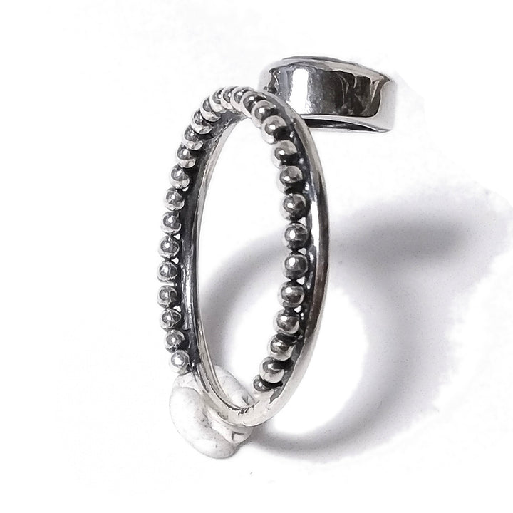 Anello etnica MANTRA in argento 925 ANELLO artigianale con pietra | GIOIELLI etnici