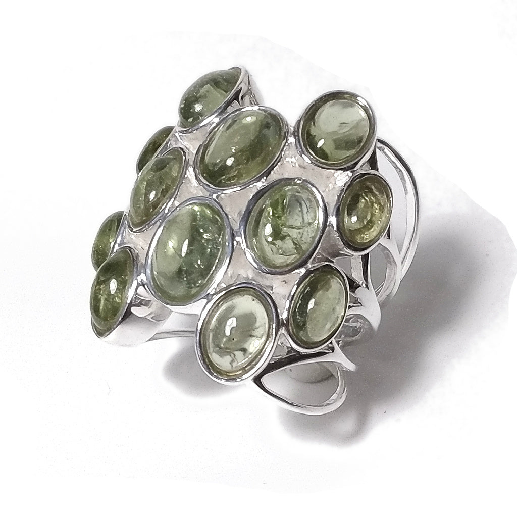 Peridoto Anello PARIS in argento 925 ANELLO artigianale con pietre | GIOIELLI ARGENTO