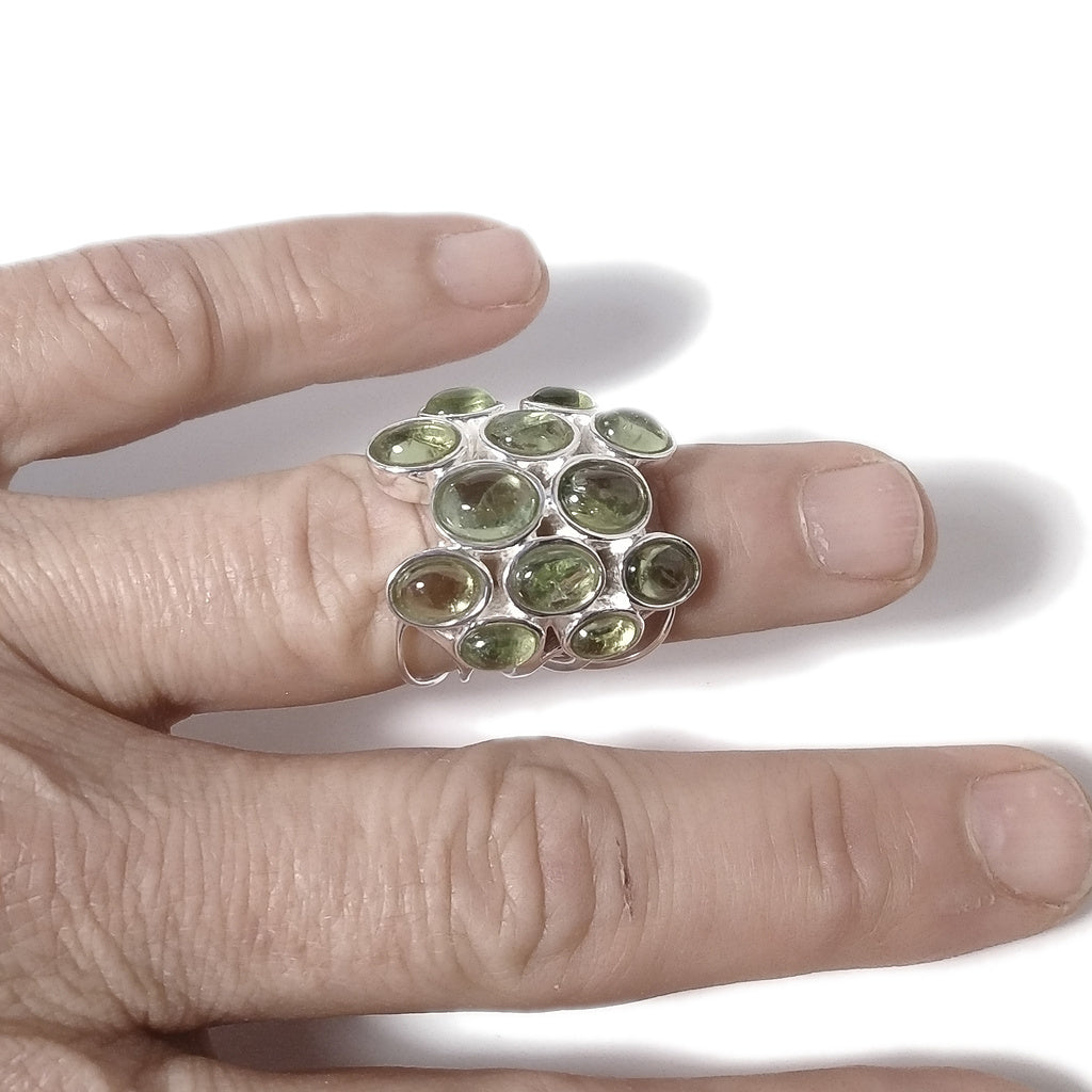 Peridoto Anello PARIS in argento 925 ANELLO artigianale con pietre | GIOIELLI ARGENTO