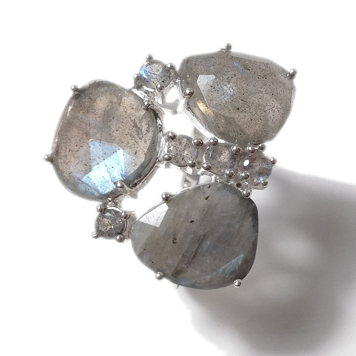 Labradorite Anello TIFFANY in argento 925 ANELLO artigianale con pietre | GIOIELLI ARGENTO