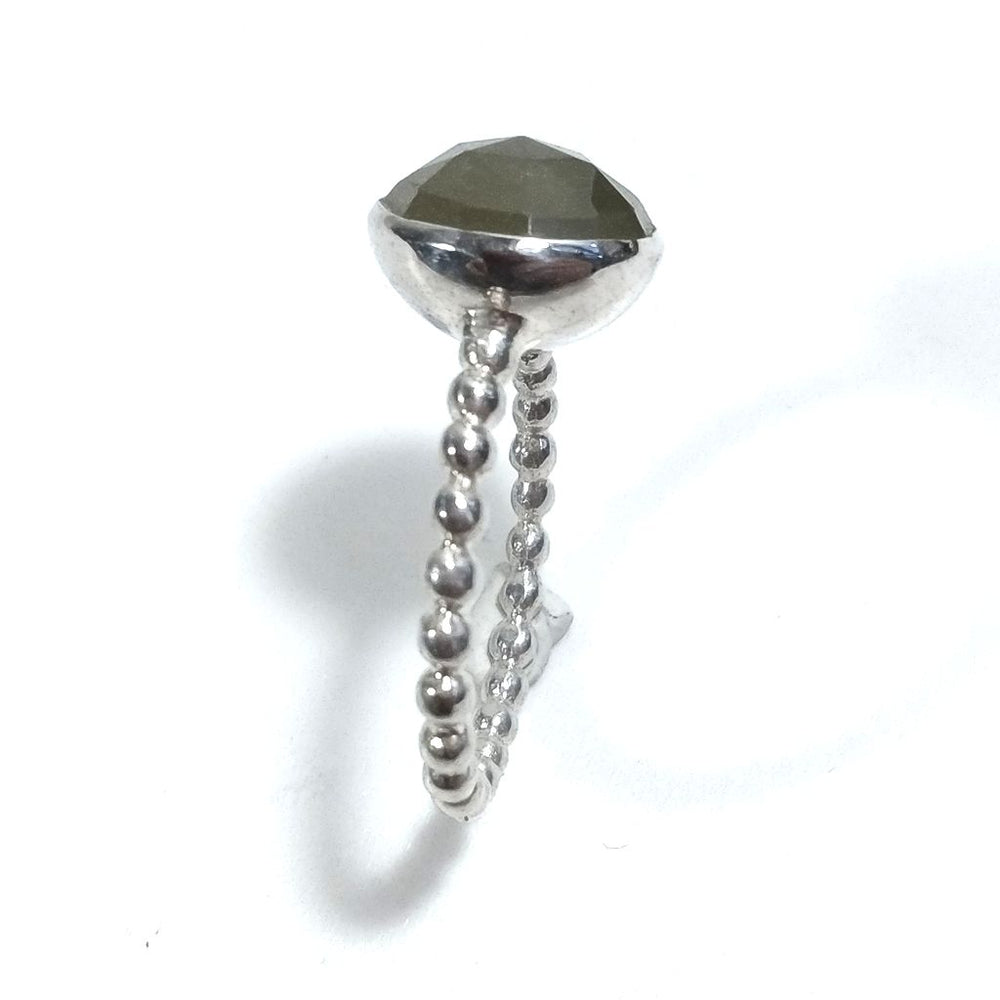 Anello con pietra in argento 925 con AVVENTURINA | GIOIELLI IN ARGENTO