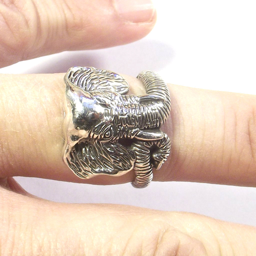 Anello in argento 925 testa di ELEFANTE