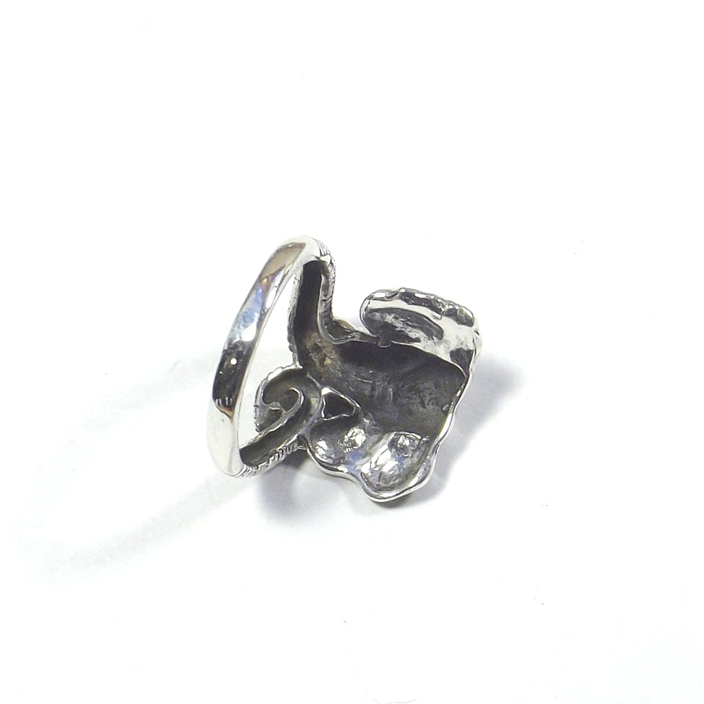 Elefantenkopf-Ring aus 925er Silber
