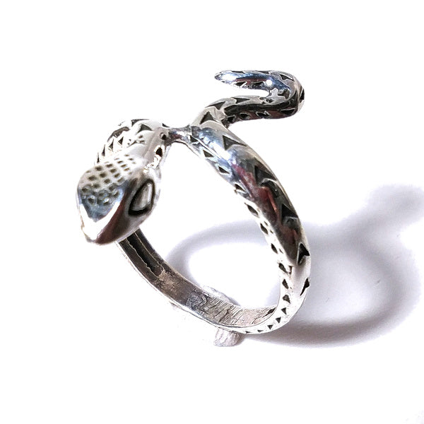 ANELLO SERPENTE in argento 925 artigianale - NAGA