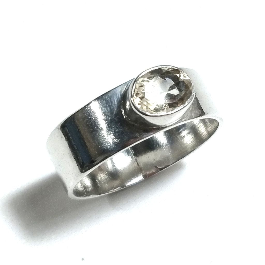 Anello con pietra in argento 925 con Quarzo CITRINO | GIOIELLI ETNICI | Fascia