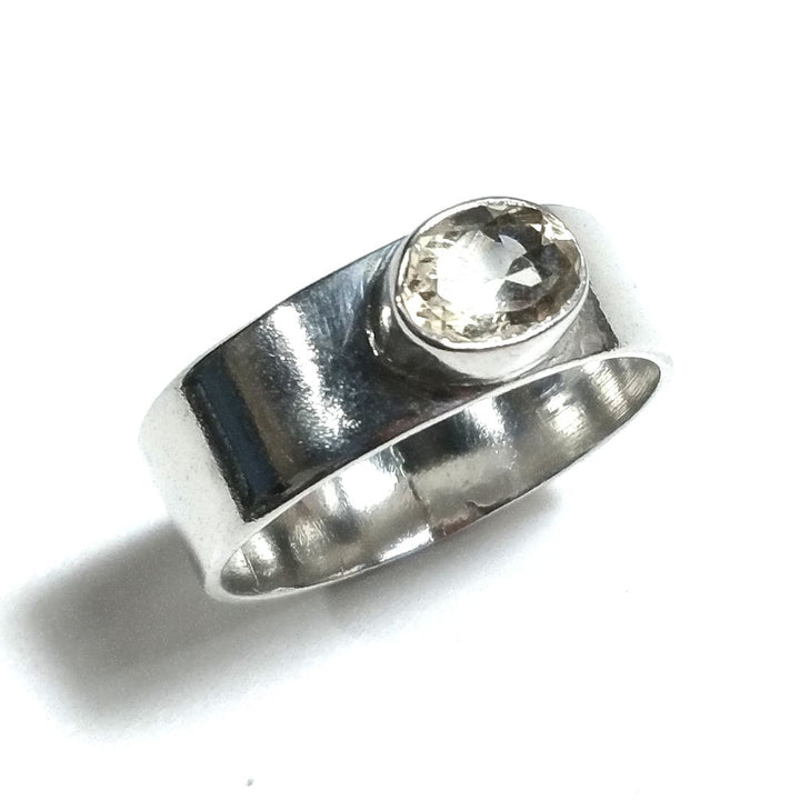 Anello con pietra in argento 925 con Quarzo CITRINO | GIOIELLI ETNICI | Fascia