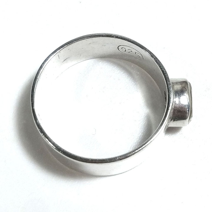 Anello con pietra in argento 925 con Quarzo CITRINO | GIOIELLI ETNICI | Fascia