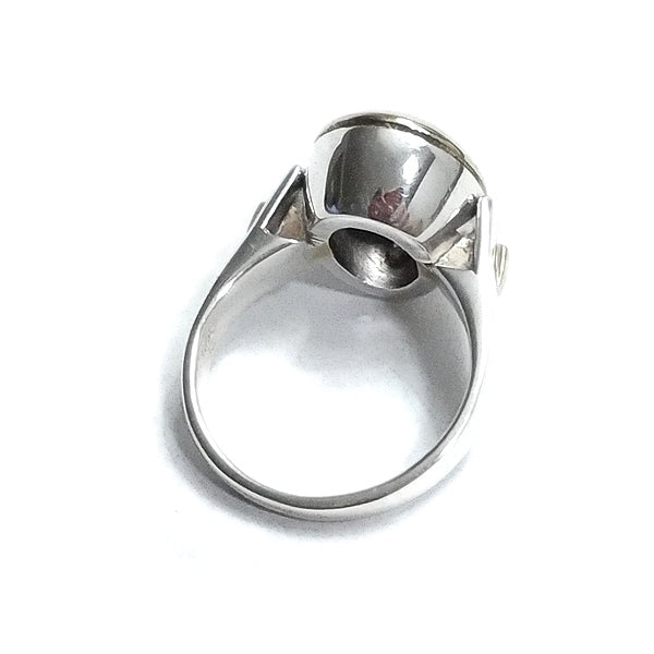 Anello fascia ETNICA in argento 925 con pietra - NURAMI