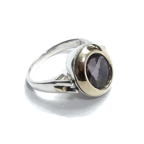 Anello fascia ETNICA in argento 925 con pietra - NURAMI