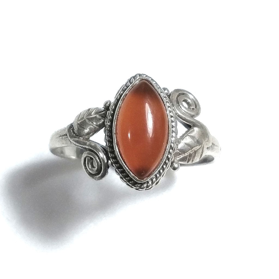 Anello con pietra in argento 925 con Corniola | GIOIELLI ETNICI