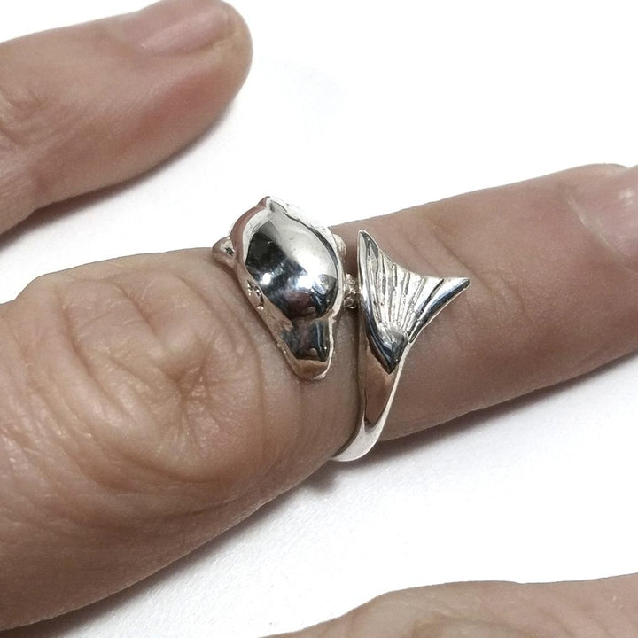 Band ring in 925 silver handcrafted RING | Dolphin