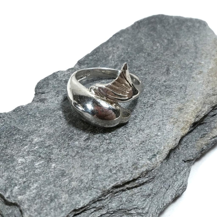 Band ring in 925 silver handcrafted RING | Dolphin