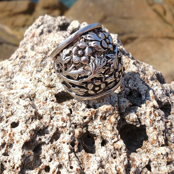 ANELLO etnico MIRAI in argento 925 ANELLO artigianale | ANELLO ARGENTO