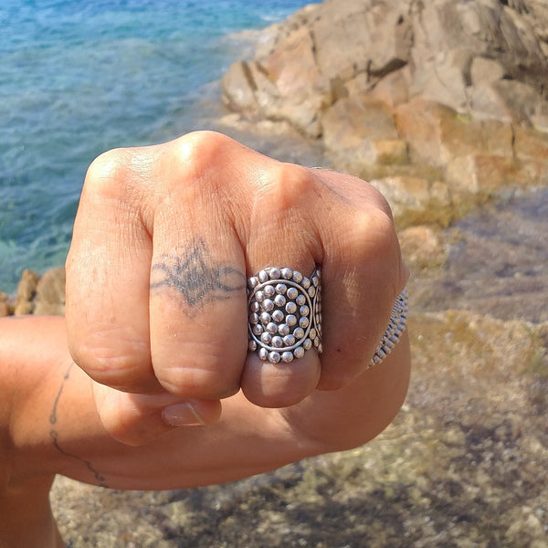 ANELLO etnico ESHA in argento 925 ANELLO artigianale | ANELLO ARGENTO