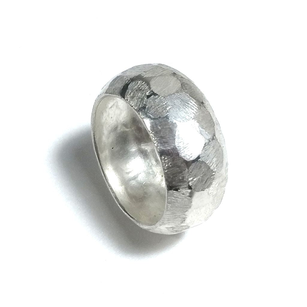 Anello fascia in argento 925 Anello d'argento | GIOIELLI ARGENTO | martellato