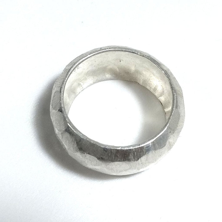 Anello fascia in argento 925 Anello d'argento | GIOIELLI ARGENTO | martellato