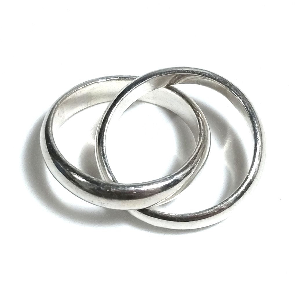 Anello fascia in argento 925 ANELLO artigianale | GIOIELLI IN ARGENTO | DOPPIO anello