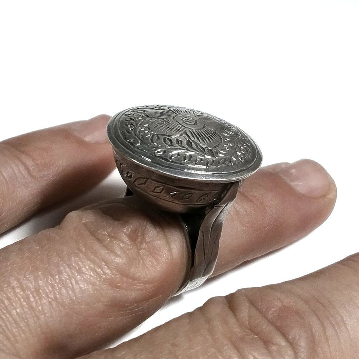 ANELLO ETNICO in argento 925 Anello SIGILLO | GIOIELLI ETNICI