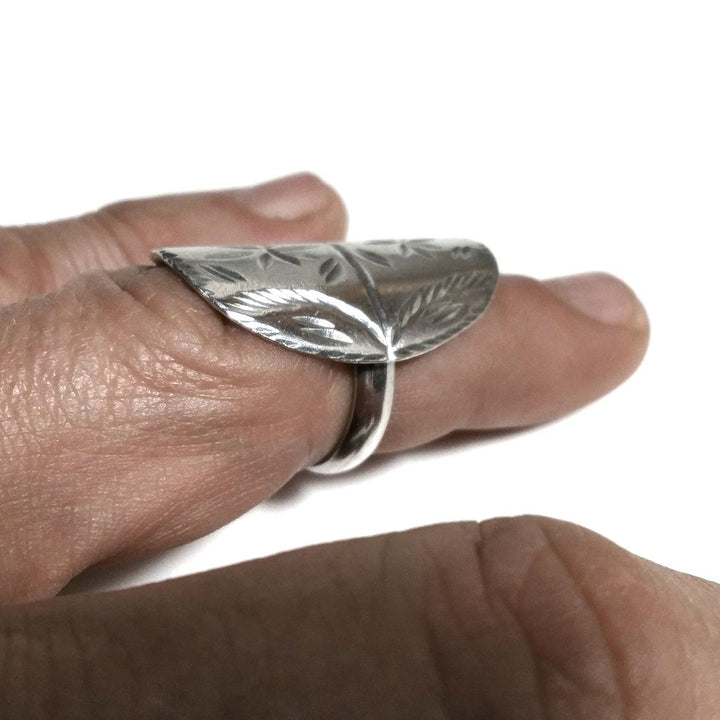 ANELLO ETNICO in argento 925 Anello d'argento largo | GIOIELLI ETNICI