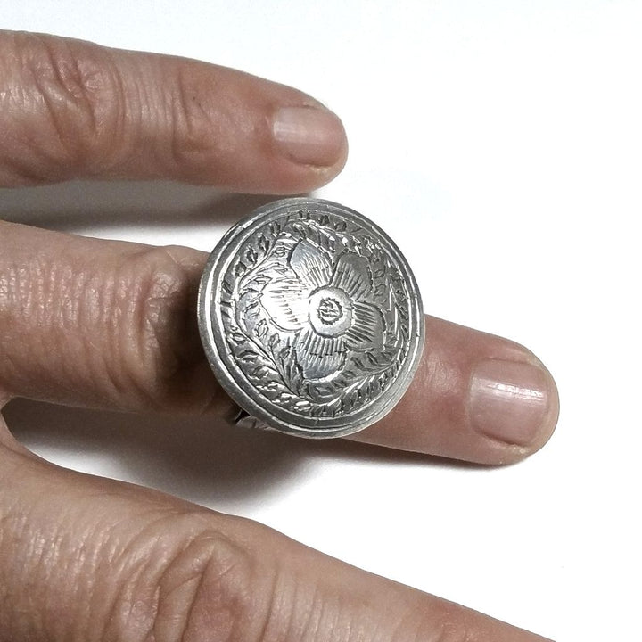 ANELLO ETNICO in argento 925 Anello SIGILLO | GIOIELLI ETNICI