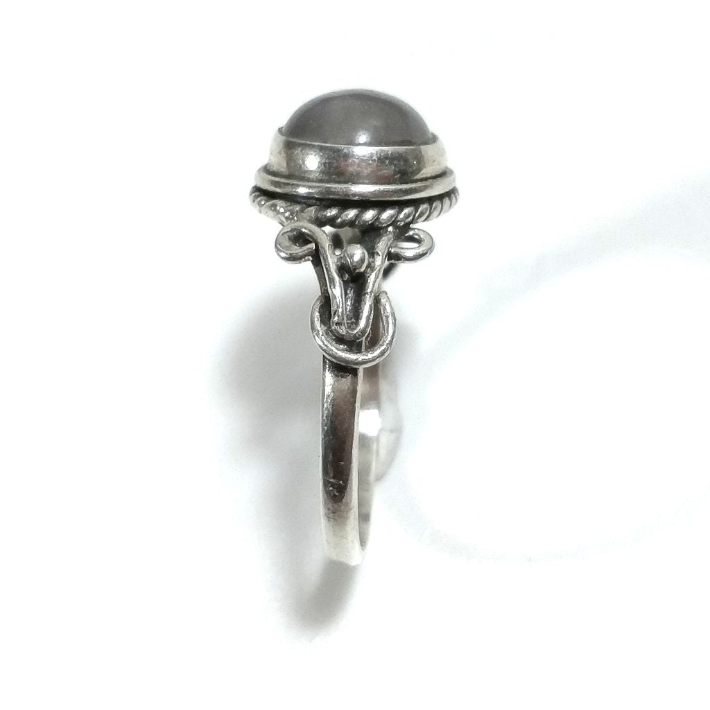 Anello con pietra in argento 925 con Agata muschiata | GIOIELLI IN ARGENTO