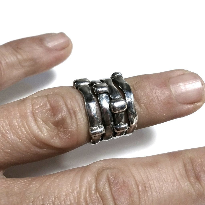 ANELLO artigianale in argento 925 Anello fascia | GIOIELLI IN ARGENTO