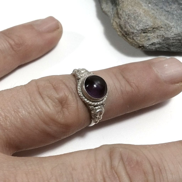 Anello con pietra in argento 925 con Ametista | GIOIELLI IN ARGENTO