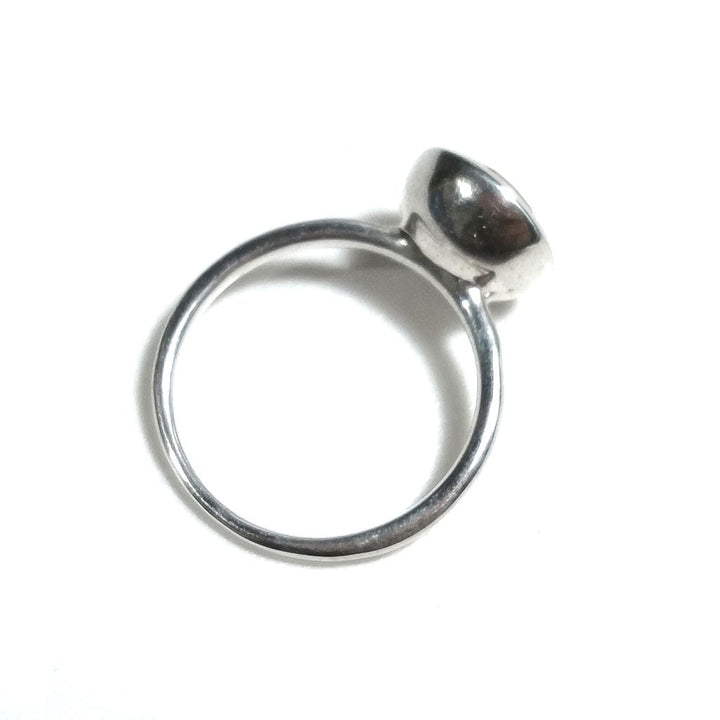 Anello fascia in argento 925 Anello con pietra Corneola | ANELLI ARGENTO