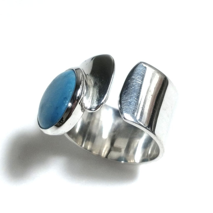 Anello fascia in argento 925 Anello con pietra Turchese | GIOIELLI IN ARGENTO