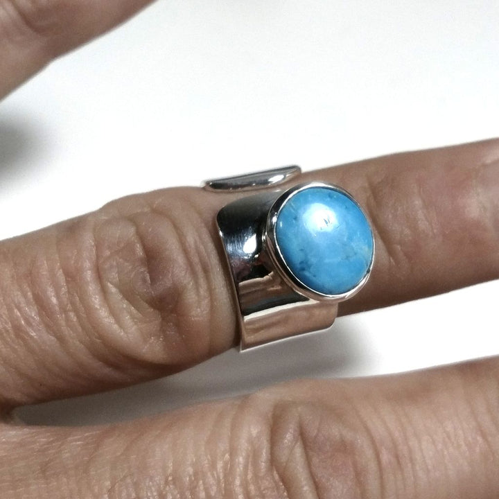 Anello fascia in argento 925 Anello con pietra Turchese | GIOIELLI IN ARGENTO