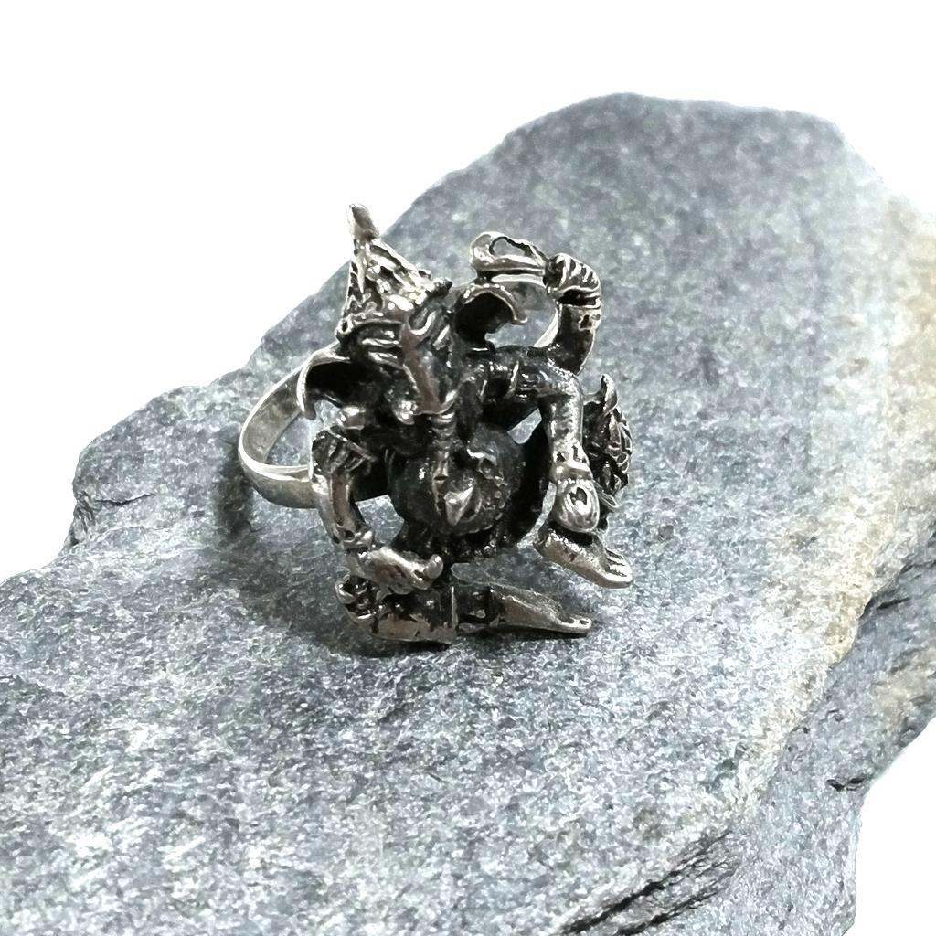 ANELLO ETNICO in argento 925 con GANESH | GIOIELLI ETNICI